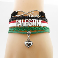 infinity palestine Bracelet heart Charm palestine country bracelets fashion palestine man and woman rope bracelet 2024 - buy cheap
