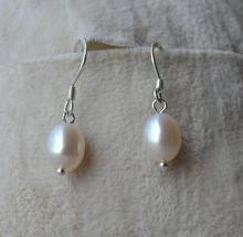 New Arriver Pearl Earrings,White 7x9mm Freshwater Pearl Earrings,S925 Sterling Silvers Dangle Earrings,Wedding Party Woman Gift 2024 - buy cheap