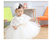 Latest Set Of One Year Old Baby Girl Baptism Dress Princess Wedding Vestidos Tutu 2021 Baby Girl Baptism Clothes 3pcs ABF164701 2024 - buy cheap