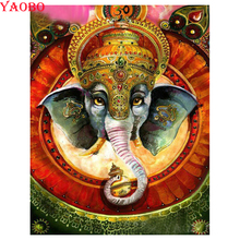 5d diy diamond painting Indian elephant buddha Full square round drill embroidery diamond mosaic sale cross stitch wall decor 2024 - buy cheap