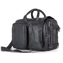 Nesitu-maletín de piel auténtica para hombre, bolso de viaje de negocios, Estilo Vintage, negro, marrón, café, # M7014 2024 - compra barato
