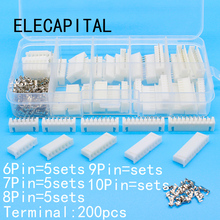 25 sets Kit in box 6p 7p 8p 9p 10 pin 2.54mm Pitch Terminal / Housing / Pin Header Connector Wire Connectors Adaptor XH Kits 2024 - buy cheap