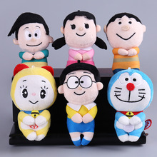 Juego de llaveros de animales de peluche para niños, set de 6 unids/set de 12cm de Anime, Doraemon de peluche 2024 - compra barato