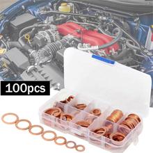 100/150/200/280PCS M4-M14 Copper Washer Set Seal Ring Set Hardware Accessories 2024 - buy cheap