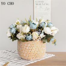 YO CHO 5 Heads/Bouquet Peonies Artificial Flowers Silk Peonies Bouquet White Pink Wedding Home Decoration Fake Peony Rose Flower 2024 - buy cheap
