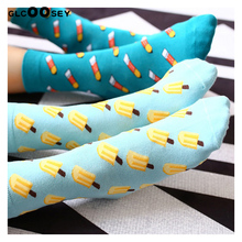 Street Tide Couple Cotton Socks Fruit Vegetables Series Pattern Pencil Beard Tomato Funny Harajuku Streetwear Happy Socks Women 2024 - buy cheap