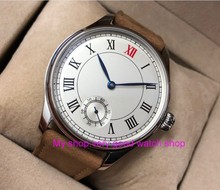 44mm parnis Asian 6498 17 jewels Mechanical Hand Wind movement men's watch Roman Mechanical watches pa52-8 2024 - buy cheap