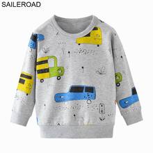 SAILEROAD 2-7Years Boys O Шеи Толстовки для Детей Толстовки Одежда Aimal Pattern Дети Топ Рубашки Хлопок Детская Одежда 2024 - купить недорого