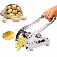 Picador de batata para pepino, cenoura, batata frita com 2 lâminas de aço inoxidável, fatiador de batata 2024 - compre barato