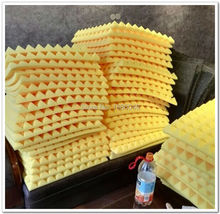 Yellow Color pyramid studio acoustic foam sound acoustic foam acoustic panel akoestische panelen 20pcs 50*50*5cm In stock 2024 - buy cheap