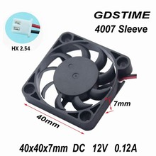 Gdstime 2 pcs 12 Volt 40mm x 7mm XH2.5- 2Pin 4007 Brushless DC Cooling Fan 12V PC Computer VGA Heatsink Cooler 4cm 40x40x7mm 2024 - buy cheap