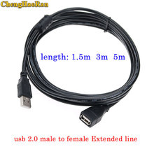 ChengHaoRan 1m/3m/5m USB 2.0 Male to Female Extender Cable Extension Cord Wire Line 2024 - buy cheap
