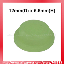 Tapas traseras de silicona que brillan en la oscuridad, luz fluorescente verde, 12mm(D) x 5,5mm(H), 10 Uds. 2024 - compra barato