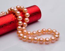 Akoya-collar de perlas rosas de Mar del Sur, collar de oro NATURAL con cierre de 17 pulgadas, redondo, AAA, 10-11MM 2024 - compra barato