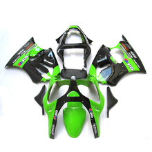 Комплект обтекателей для мотоциклов KAWASAKI Ninja ZX6R 2000-2002, комплект спортивных обтекателей ZX 6R 00 01 02, зеленый, черный 2024 - купить недорого