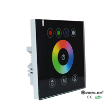 DIY home use touch panel RGB LED controller with Wall mounted for dimmer led RGB strip lights input DC12-24V 2023 - buy cheap