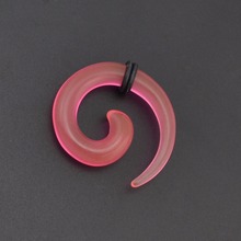 Ideway moda 12pçs medidor de ouvido, acrílico esculpido espiral tampões de ouvido afilados, expansor de ouvido, maca, piercing de lóbulo, joias boho 2024 - compre barato
