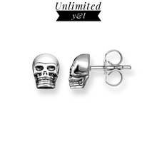 Skull Stud Earrings for Women and Men Thomas Style Silver Fashion Skeleton Ear Stud Jewelry 2018 New 2024 - buy cheap