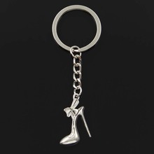 New Keychain 31x21mm high-heeled Shoes Pendants DIY Men Car Key Chain Ring Holder Keyring Souvenir Jewelry Gift 2024 - buy cheap