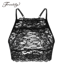 Sexy Women Seamless Bra Brassiere Lingerie Adjustable Spaghetti Straps See Through Lace Cut Out Back Bralette Crop Tank Tops 2024 - buy cheap