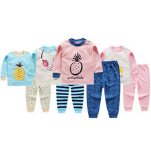 2018 novos conjuntos do bebê algodão manga cheia roupa interior dos desenhos animados crianças meninos outfits criança o-pescoço roupa de dormir roupas do bebê da menina 2024 - compre barato