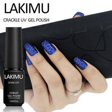 Lakimu 2018 Latest Lucky Crack Nails Gel Varnish Crackle Designs Nails Shatter UV Gel Polish Professional Cracking Nail Lacquer 2024 - buy cheap
