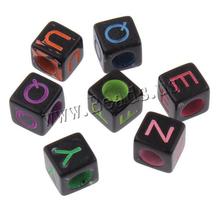 Горячая продажа смешанный Алфавит "A-Z" кубические буквы бусины акриловые бусины для ткацкого станка браслет Diy бусины 2024 - купить недорого