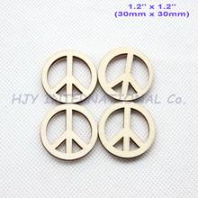 (50pcs/lot) 30mm Natural Blank Wooden Peace Sign Ornaments Rusitc Favor Crafts Supplies-CT1425B 2024 - buy cheap