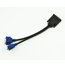 DSHA New Hot New 3.5cm / 5.3" DMS-59 Pin to 2 Dual VGA 15 Pin Female Splitter Adapter Cable 2024 - buy cheap