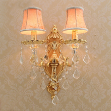 Gold Wall Sconce with lamp textile shade Modern Wall Lights for Bedroom Wall Sconces Living Room Crystal Wall Lamps for Reading 2024 - buy cheap