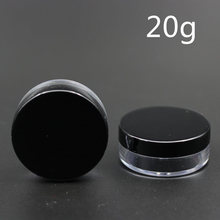 50pcs/lot 20g High Quanlity Round Clear Cream Jar With Black Lid 20cc PS Jar Plastic Cream Bottle With Black Lids Previous Jar 2024 - buy cheap