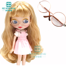 Azone-accesorios para muñecas Blyth, gafas de doctor de moda, color dorado y negro, 30cm, 1 ud. 2024 - compra barato