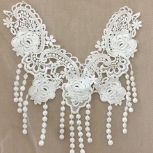 Off-white Water-soulble Wedding Dress Veil Applique Lace Collar Tassel  Patch Handmade DIY Accessories 3PCS/lot 2024 - buy cheap