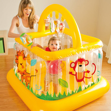 Castelo saltitante inflável com rede e bebê, cama de trampolim inflável 2024 - compre barato