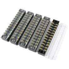 IMC Hot 5 Pcs 600V 15A 12 Positions 12P Dual Rows Covered Barrier Screw Terminal Block 2024 - buy cheap