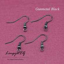 20mm black plated stainless steel surgical earrings 2024 - compre barato