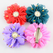 20 tamanhos de flores de chiffon artificial com clip para meninas fc30-10 10 flores de liga metálica 2024 - compre barato