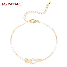 Kinitial Parrot Bracelets for Women Bird Bracelet Bangle Leaf Bracelet Parrots Animal Cute Jewellery 2024 - buy cheap