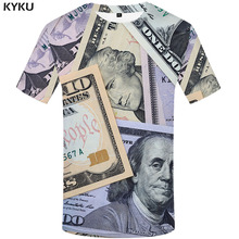 Camiseta masculina estampa dólar 3d, camiseta para homens, estampa de dinheiro, anime dos estados unidos, roupas estilo grafite, camisetas vintage 3d 2024 - compre barato