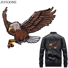 Zotoone bordado eagle wing remendos de rocha para roupas mochila grande volta ferro no remendo vestuário jaqueta motociclista remendo do punk 2024 - compre barato