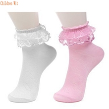 5 pairs / lot 2016 spring&summer candy color Cotton&Nylon Lace socks for children girls socks  kids socks for girls 1-12 year 2024 - buy cheap