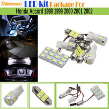 Buildreamen2 7 x автомобильная светодиодная лампа с чипом 5630, комплект светодиодов, белая купольная карта, светильник номерного знака багажника для Honda Accord 1998-2002 2024 - купить недорого