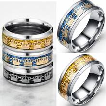 18pcs Top Quality Men Women Crown Titanium steel Rings 8mm Stainless Steel Wedding Rings Christmas Party Gift Wholesale Jewerly 2024 - buy cheap