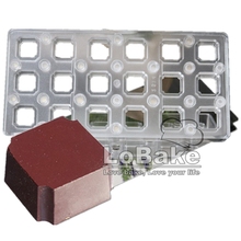 18 cavities high quality square cube shape PC magnetic transfer moulds DIY cake candy moldes para reposteria cooking accessories 2024 - buy cheap