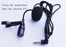 Microfone de lapela de metal com clipe, 1m/3 pés, microfone para amplificador de voz, com som claro 2024 - compre barato