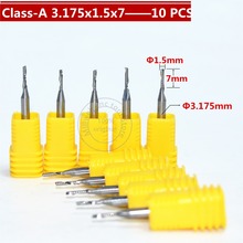 3.175mm*1.5mm*7mm,Freeshipping,CNC wood tool,carbide End Mill,woodworking insert router bit,1 flute end mill,MDF,PVC,Acrylic 2024 - buy cheap