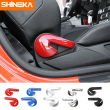 SHINEKA 2PCS New Arrival ABS Interior Seat Adjust Backrest Handle Button Switch Frame Cover Trim for Ford Mustang 2015 2016 2017 2024 - buy cheap