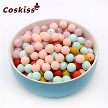 0.59"(15mm)Mixed Color Natural Round Silicone Beads Food Grade Silicone Beads Baby Teether Toys DIY Baby Necklace/ Bracelet 2024 - buy cheap