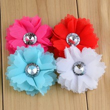 girls Boutique Accessories Multilayer Chiffon Flower With Pearl Center Kids Hair Flowers Free Shipping 20pcs/lot Th61 2024 - buy cheap