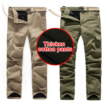 Inverno Dos Homens de Camada Dupla Calças Quentes Ao Ar Livre de Carga Calças Clássicas Dos Homens Calças Militares Do Exército Pantalon Homme Baggy Grosso Geral 2024 - compre barato